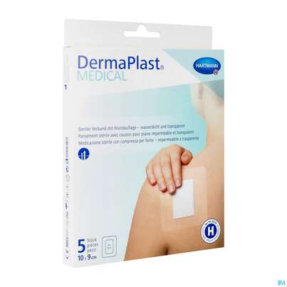 Wundpflaster Dermaplast/medical Selbstklebend Steril Wasserdicht 10x 9cm 5st, A-Nr.: 4489570 - 02