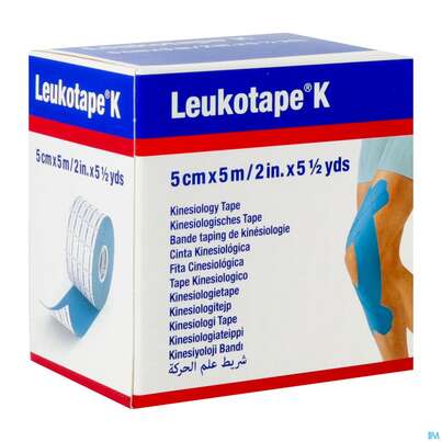 Tape Kinesiologisch Leukotape K 5mx 5cm Blau 1st, A-Nr.: 3151900 - 02