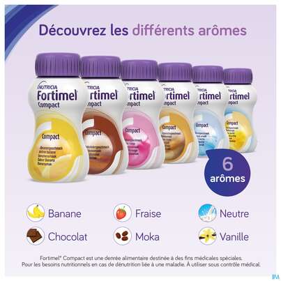 Sie sehen eine Packung Fortimel/compact/2.4 125ml Vitalflasche Banane 4st, Produktbild: 11 Fortimel/compact/2.4 125ml Vitalflasche Banane 4st, A-Nr.: 4293944 - 11