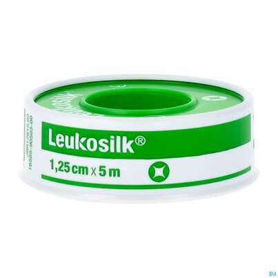 Sie sehen eine Packung Rollenpflaster Leukosilk Rollenpflaster 5mx 1,25cm 0102100 1st, Produktbild: 02 Rollenpflaster Leukosilk Rollenpflaster 5mx 1,25cm 0102100 1st, A-Nr.: 5020562 - 02