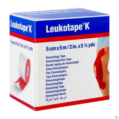 Tape Kinesiologisch Leukotape K 5mx 5cm Rot 1st, A-Nr.: 3151863 - 02