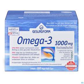 Omega -3 Kapseln 1000mg Gesundform 180st, A-Nr.: 3055042 - 01