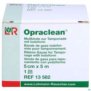 Mullbinden Opraclean +jodoform 5mx 5cm 1st, A-Nr.: 3610087 - 01