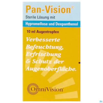 Sie sehen eine Packung Augentropfen Pan-vision 10ml 1st, Produktbild: 01 Augentropfen Pan-vision 10ml 1st, A-Nr.: 3829615 - 01