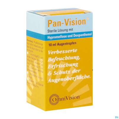 Sie sehen eine Packung Augentropfen Pan-vision 10ml 1st, Produktbild: 02 Augentropfen Pan-vision 10ml 1st, A-Nr.: 3829615 - 02