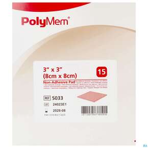 Wundauflagen Polymem Non Adhesive 8x 8cm Nr 5033 15st, A-Nr.: 3042499 - 01