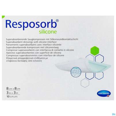 Wundauflagen Resposorb/silicone 8x 8cm 10st, A-Nr.: 5340864 - 01