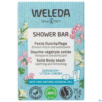 Weleda Feste Duschpflege Geranium +litsea Cubeba 75g, A-Nr.: 5565267 - 02